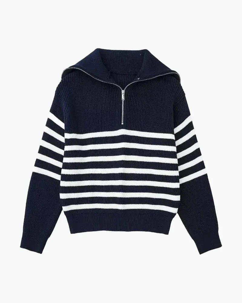 Nautical Zip Knit