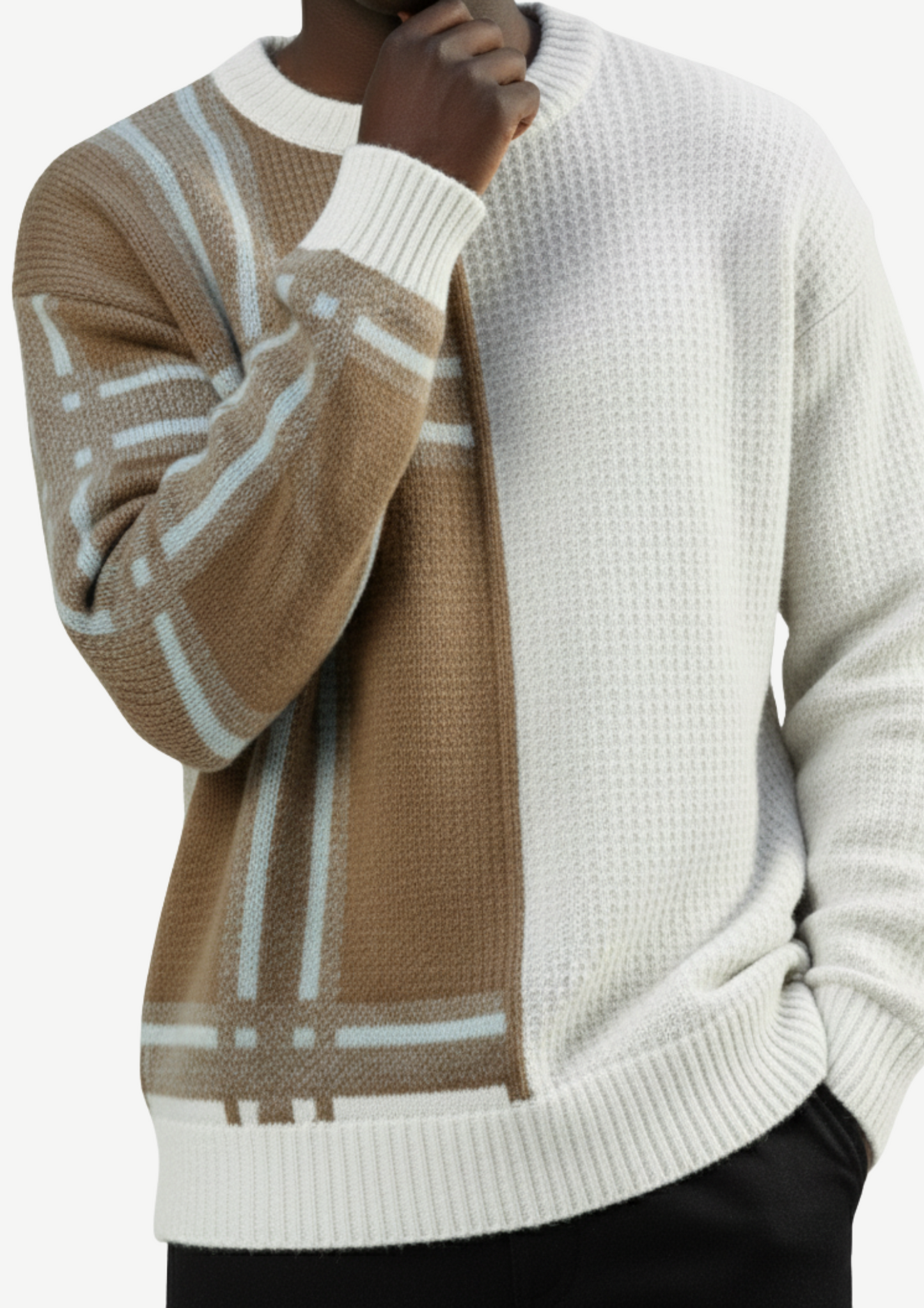 Gebreide Bloktrui Split