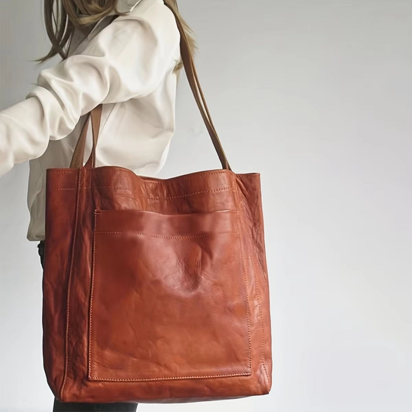 Leren Shopper Bag