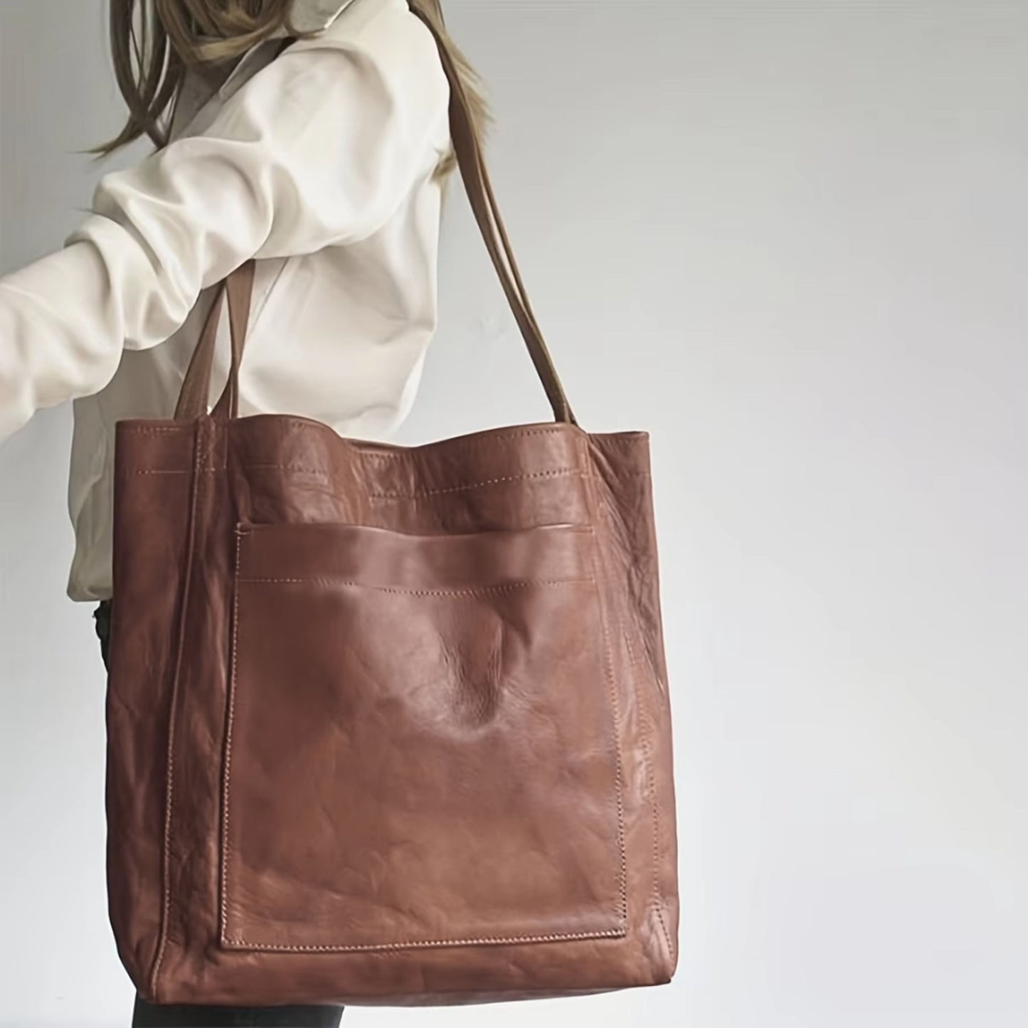 Leren Shopper Bag