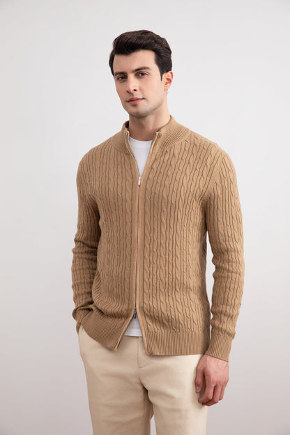 Knit Zip Cardigan