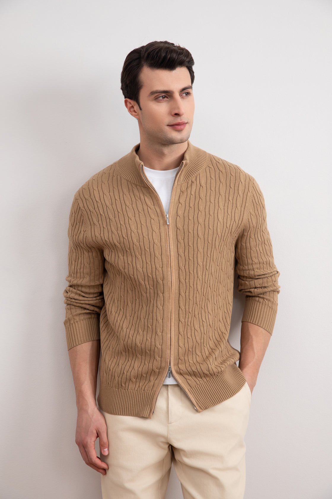 Knit Zip Cardigan