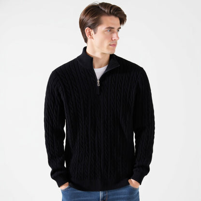 Zipped Cable Sweater
