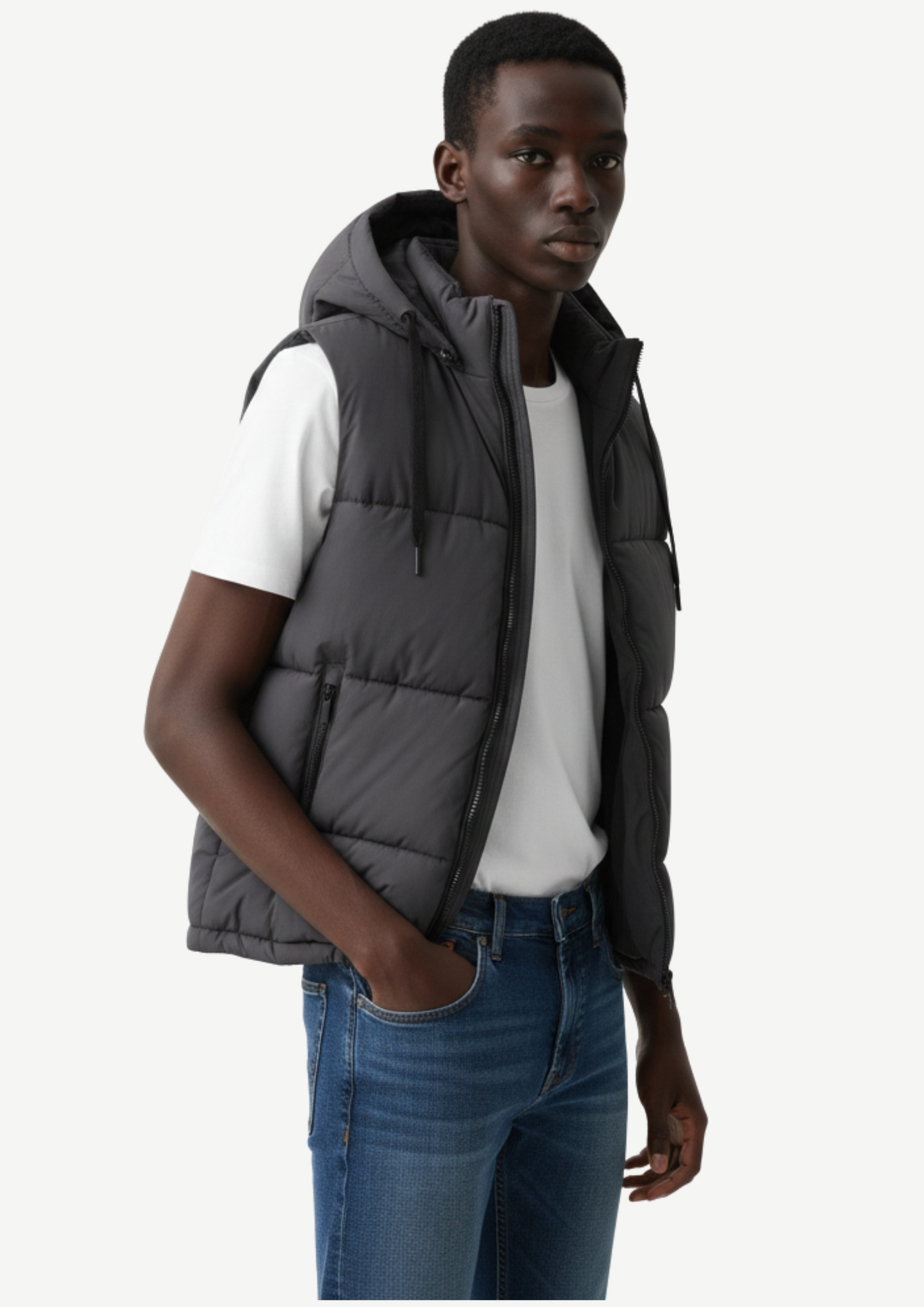 Bodywarmer met Capuchon