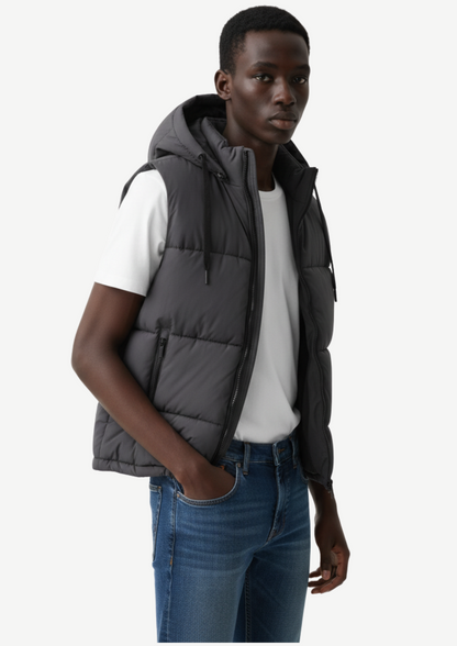 Bodywarmer met Capuchon