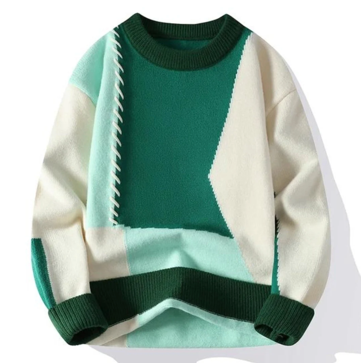 Patchwork Knit Sweater