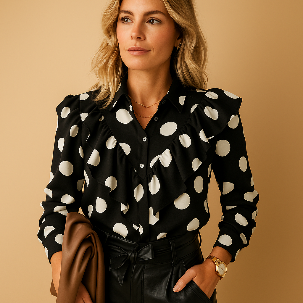 Polkadot Ruffle Blouse