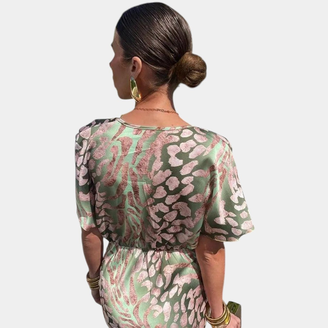 Bloemenjurk met Plissérok