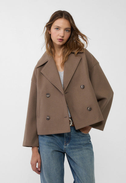 Cropped Wool Coat