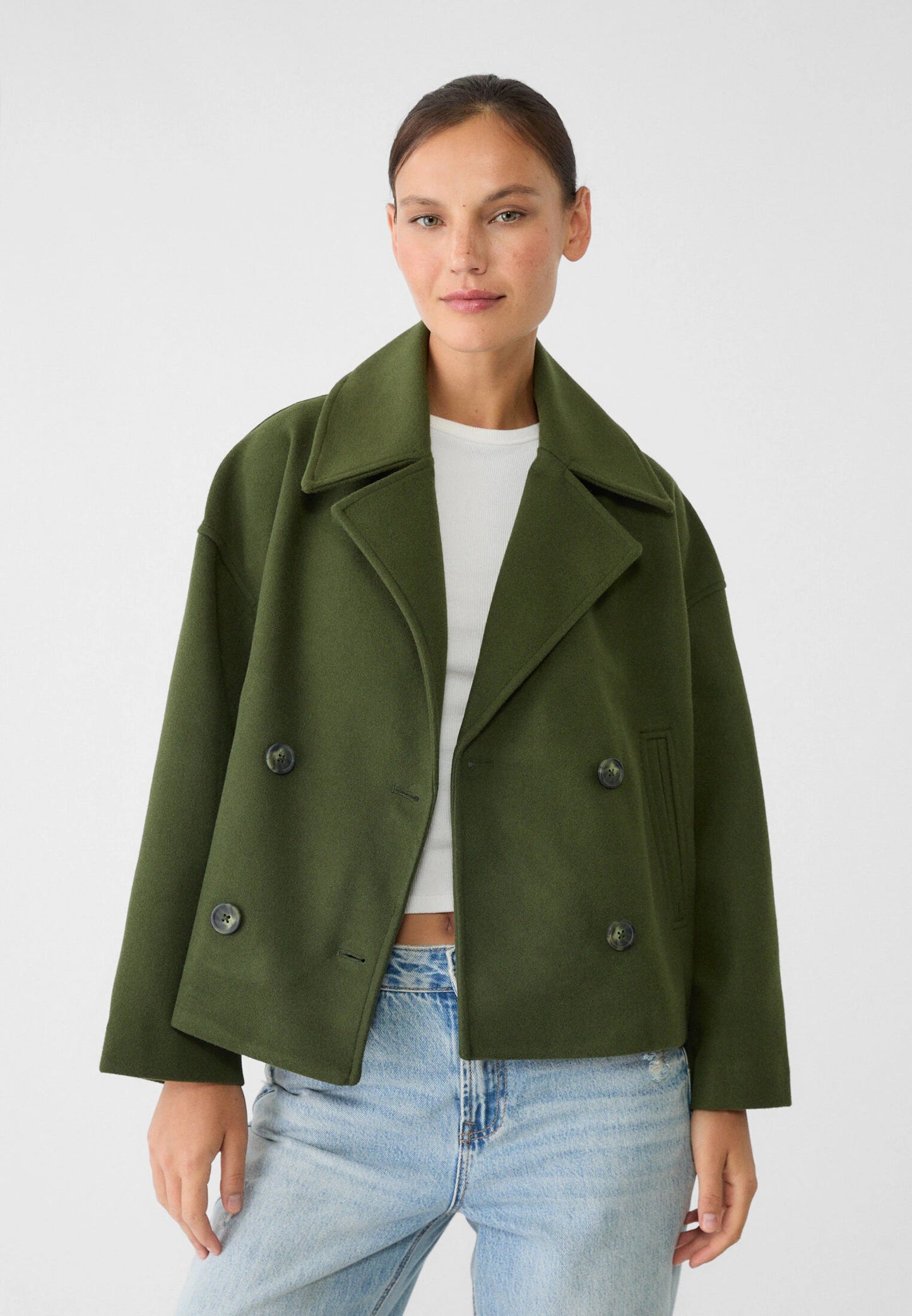 Cropped Wool Coat