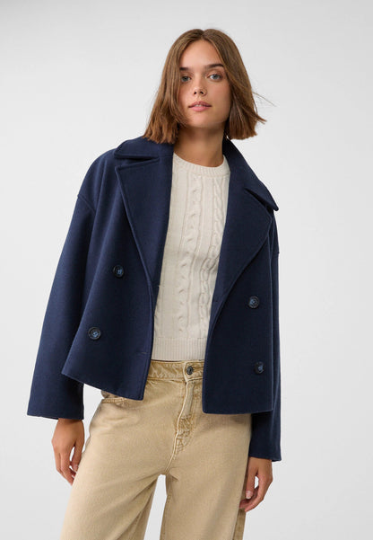 Cropped Wool Coat
