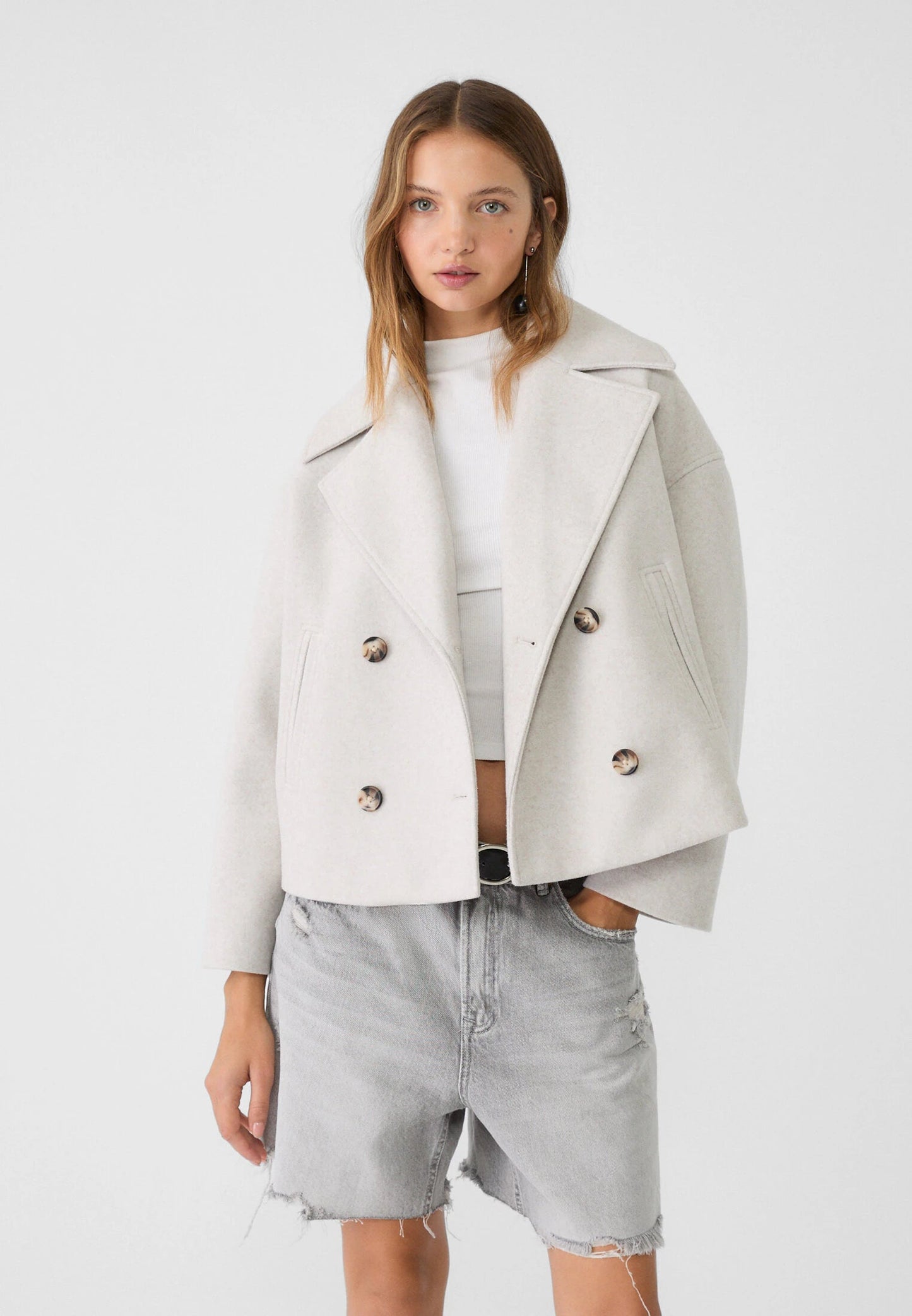 Cropped Wool Coat
