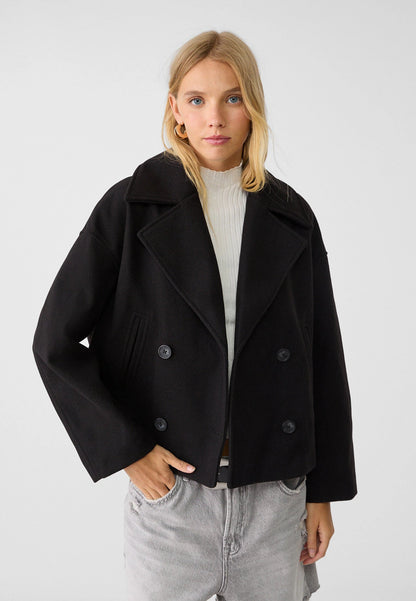 Cropped Wool Coat